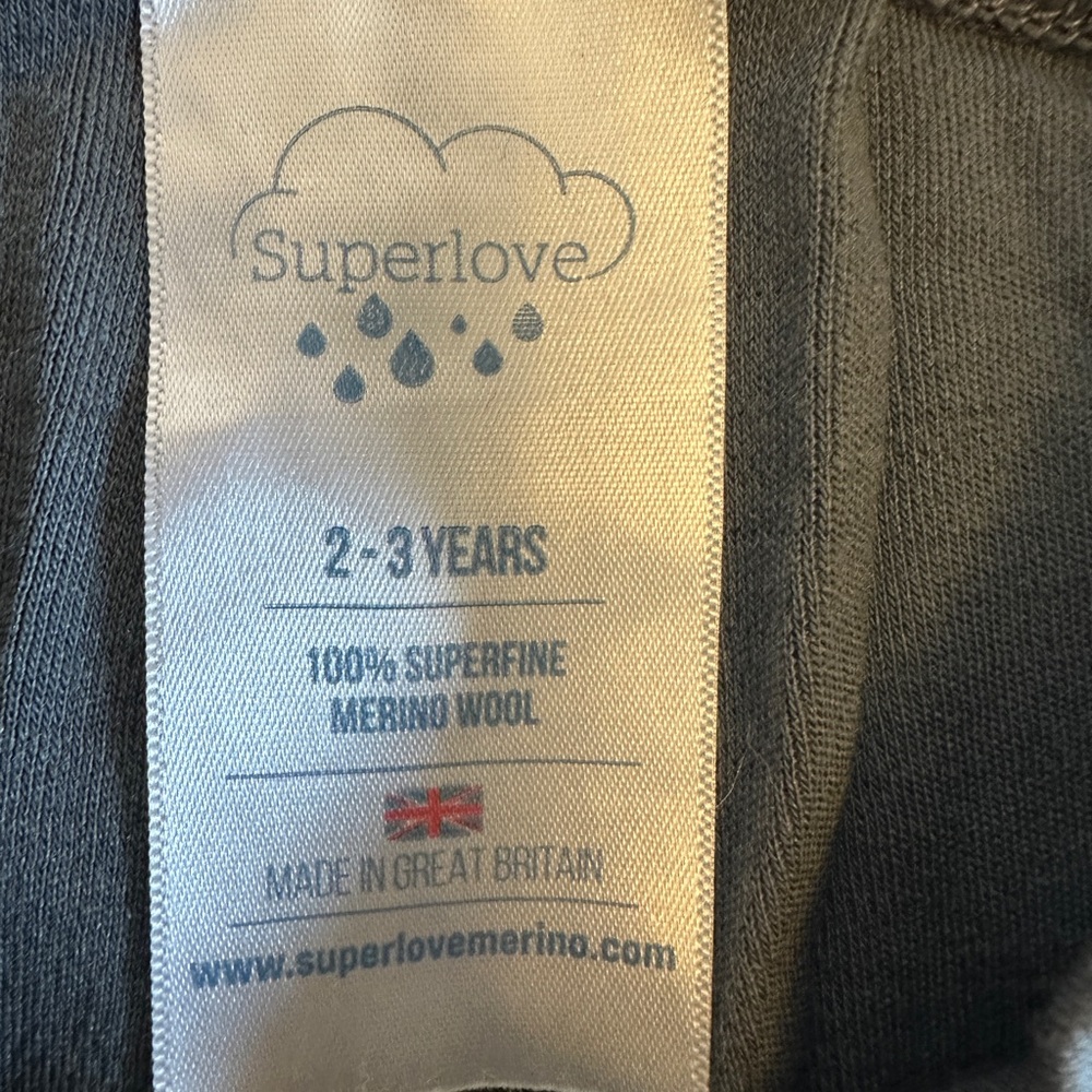 Merino Wool Kids Base Layer 3T - Picture 2 of 6